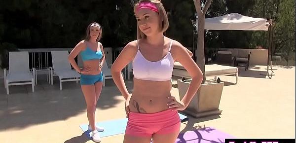  Slut yoga teen fucks and sucks a fake instructors dick